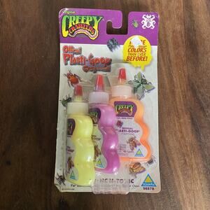Original Creepy Crawlers Official Plasti Goop Compound Pink Orange Yellow Vtg
